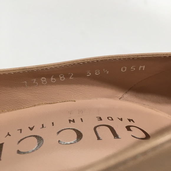 GUCCI GG STILETTOS LEATHER PUMPS -NUDE ROSE -WOMEN’S US 8.5 -NEW - Picture 9 of 11